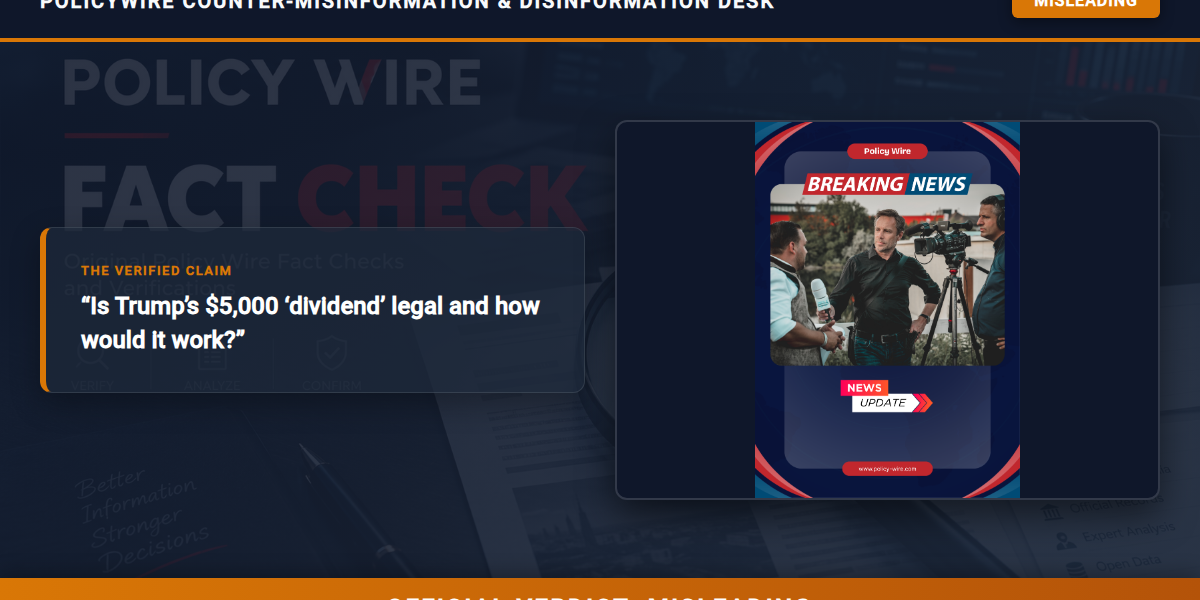 POLICY WIRE FACT CHECK: Is Trump’s ,000 ‘dividend’ legal and how would it work? POLICY WIRE FACT CHECK: Is Trump’s ,000 ‘dividend’ legal and how would it work?