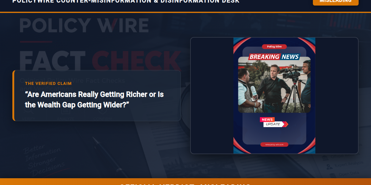 POLICY WIRE FACT CHECK: Are Americans Really Getting Richer or Is the Wealth Gap Getting Wider?