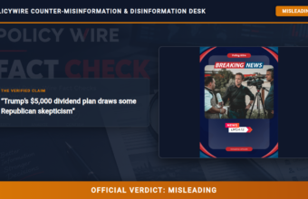 POLICY WIRE FACT CHECK: Trump’s ,000 dividend plan draws some Republican skepticism POLICY WIRE FACT CHECK: Trump’s ,000 dividend plan draws some Republican skepticism