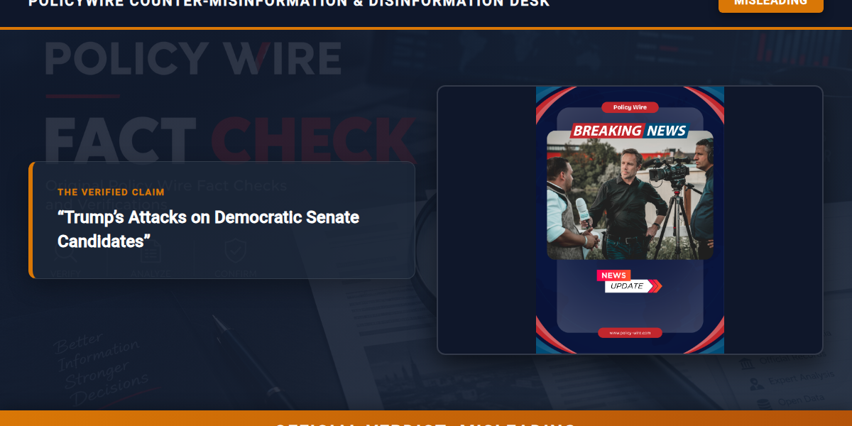 POLICY WIRE FACT CHECK: Trump’s Attacks on Democratic Senate Candidates POLICY WIRE FACT CHECK: Trump’s Attacks on Democratic Senate Candidates