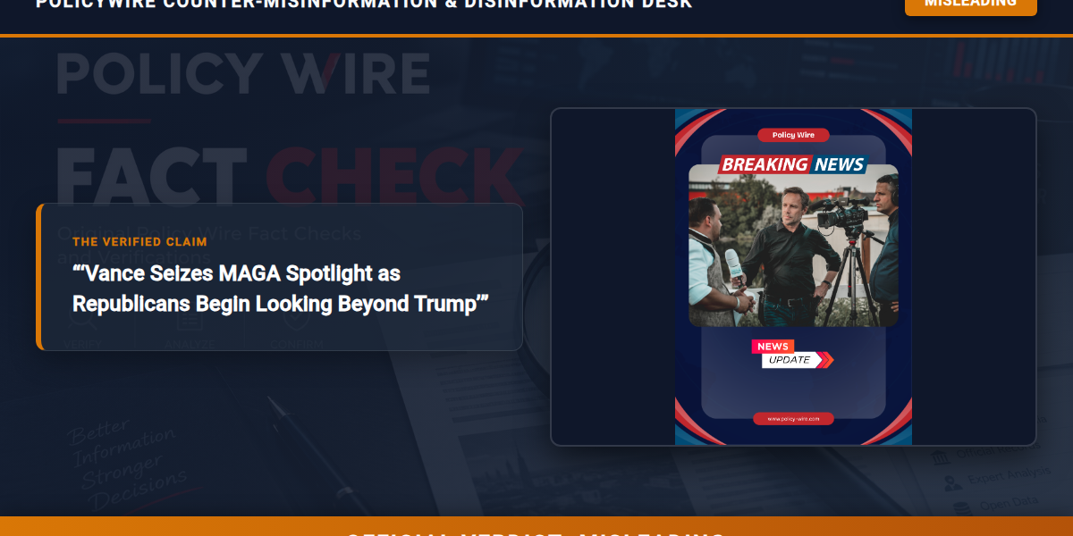 POLICY WIRE FACT CHECK: ‘Vance Seizes MAGA Spotlight as Republicans Begin Looking Beyond Trump’ POLICY WIRE FACT CHECK: ‘Vance Seizes MAGA Spotlight as Republicans Begin Looking Beyond Trump’