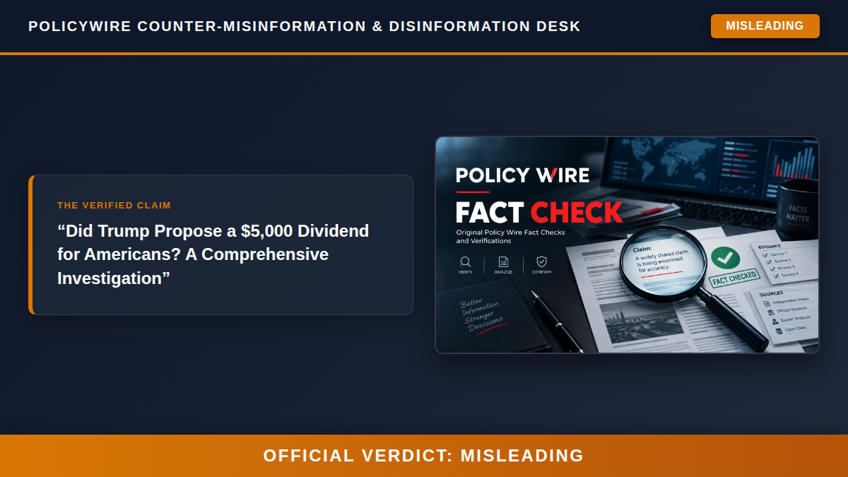 Did Trump Propose a $5,000 Dividend for Americans? A Comprehensive Investigation Fact Check Card