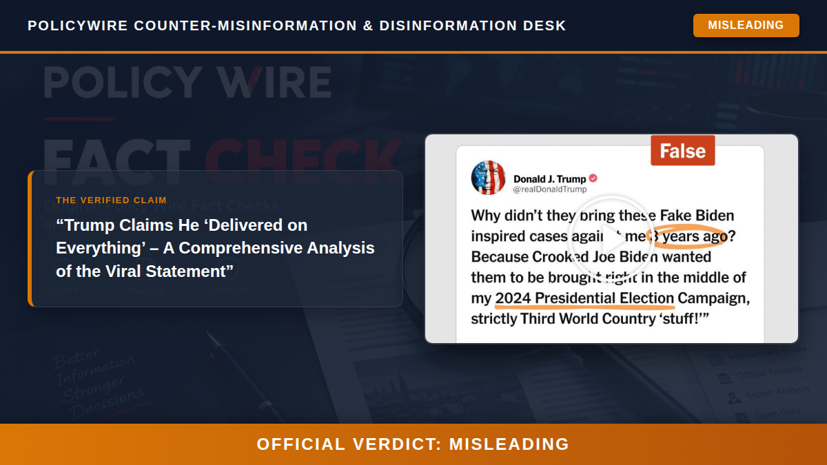 Trump Claims He ‘Delivered on Everything’ – A Comprehensive Analysis of the Viral Statement Fact Check Card