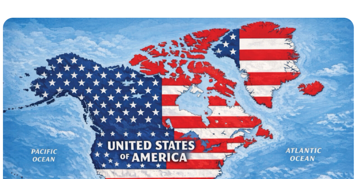 Global Backlash Erupts After Trump Shares Map Suggesting U.S. Annexation of North and Central America