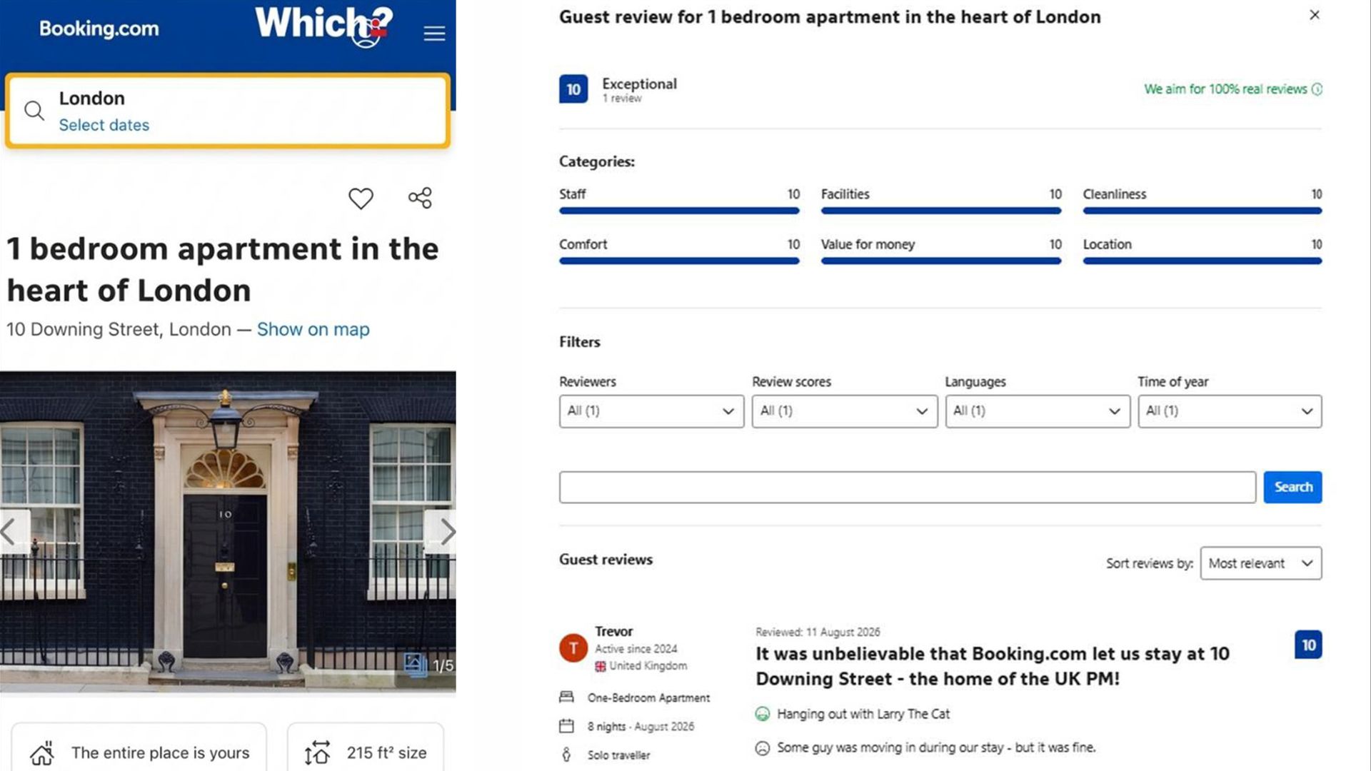 Booking.com’s Security Flaws Uncovered by Fake 10 Downing Street Listing Booking.com’s Security Flaws Uncovered by Fake 10 Downing Street Listing