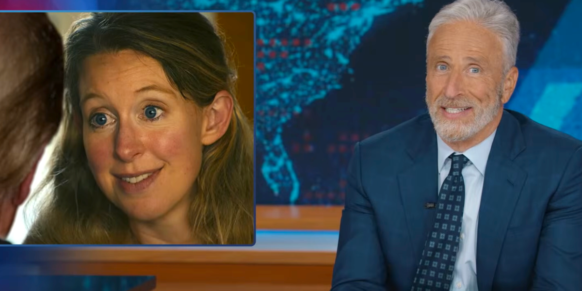 Jon Stewart Mocks Trump’s Relationship with Aide Natalie Harp Using Elizabeth Holmes Clip