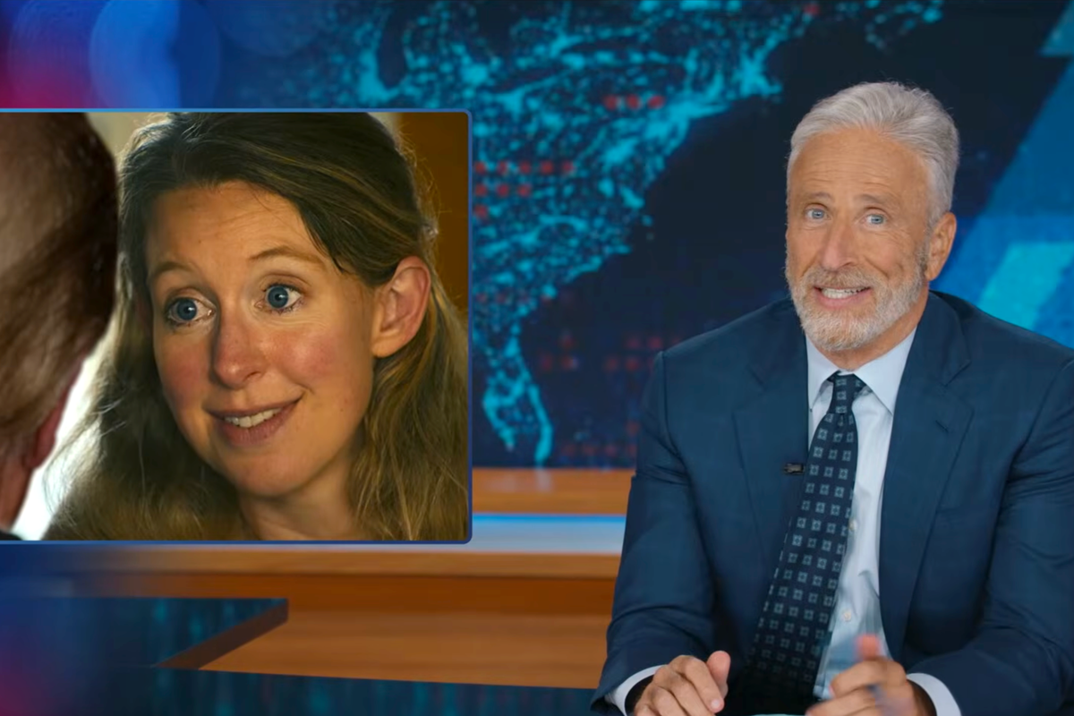 Jon Stewart Mocks Trump’s Relationship with Aide Natalie Harp Using Elizabeth Holmes Clip