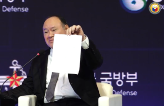 Philippine Official Confronts China After Note Slipped During Speech Philippine Official Confronts China After Note Slipped During Speech