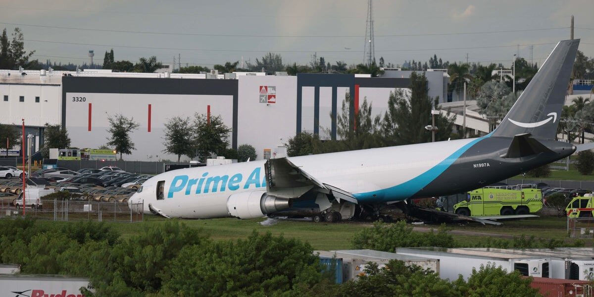 Surreal Scene at Miami Airport as Amazon Cargo Plane Crashes, Kills 5 in Fiery Runway Overrun
