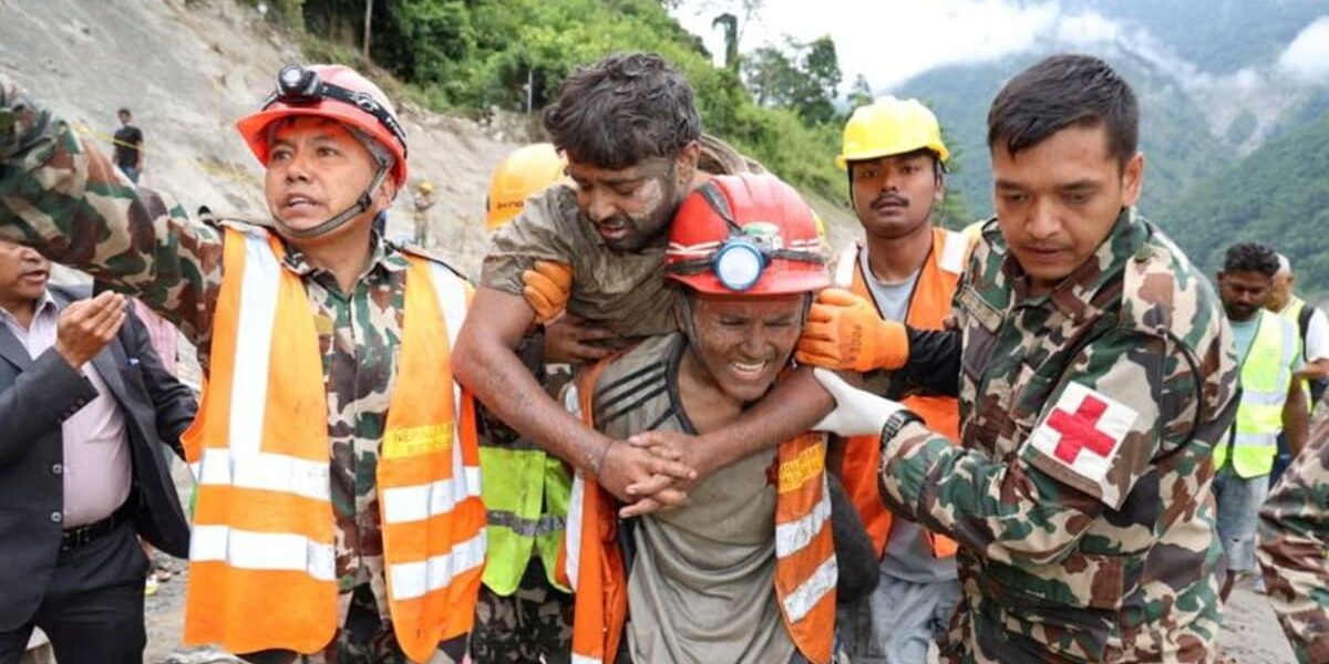 Two Men Survive Nine Days Trapped in Nepal Flood Tunnel