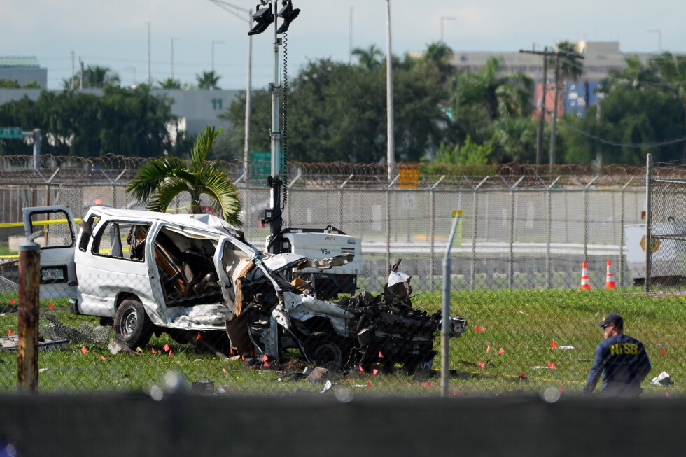 Five Killed in Miami Airport Crash Were in Van Used by Plane Cleaners