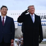 Trump Flinches During Xi’s Welcome Jet Flyover in Maryland