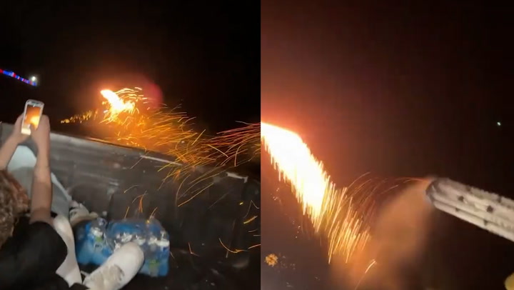 Video Reveals Fireworks Launched from Moving Truck Before Devastating Wildfire in Washington Video Reveals Fireworks Launched from Moving Truck Before Devastating Wildfire in Washington