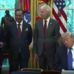 Trump Mocked for ‘Sleepy Joe’ Jab After Appearing to Nod Off During Steel Plant Announcement