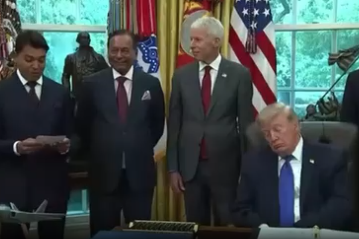 Trump Mocked for ‘Sleepy Joe’ Jab After Appearing to Nod Off During Steel Plant Announcement Trump Mocked for ‘Sleepy Joe’ Jab After Appearing to Nod Off During Steel Plant Announcement