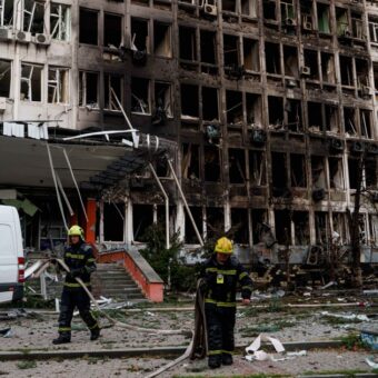 Russia Launches Drone Attacks on Kyiv Before Zelenskyy’s U.N. Speech Russia Launches Drone Attacks on Kyiv Before Zelenskyy’s U.N. Speech