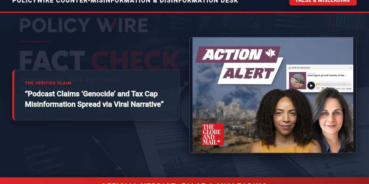 POLICY WIRE FACT CHECK: Podcast Claims ‘Genocide’ and Tax Cap Misinformation Spread via Viral Narrative