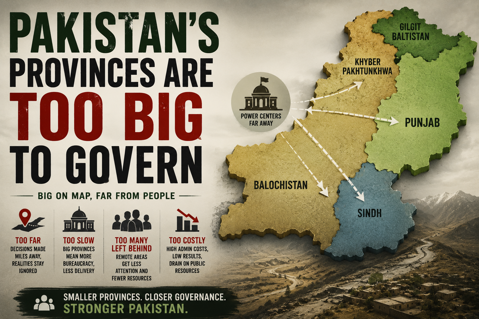 Pakistan’s Provinces Are Too Big to Govern Pakistan’s Provinces Are Too Big to Govern