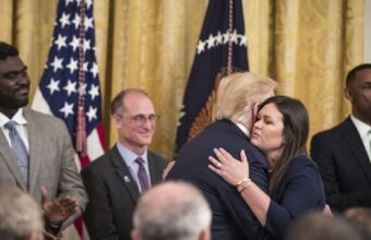 POLICY WIRE FACT CHECK: Viral Video Claims Trump Made Kissy Faces at Sarah Huckabee Sanders