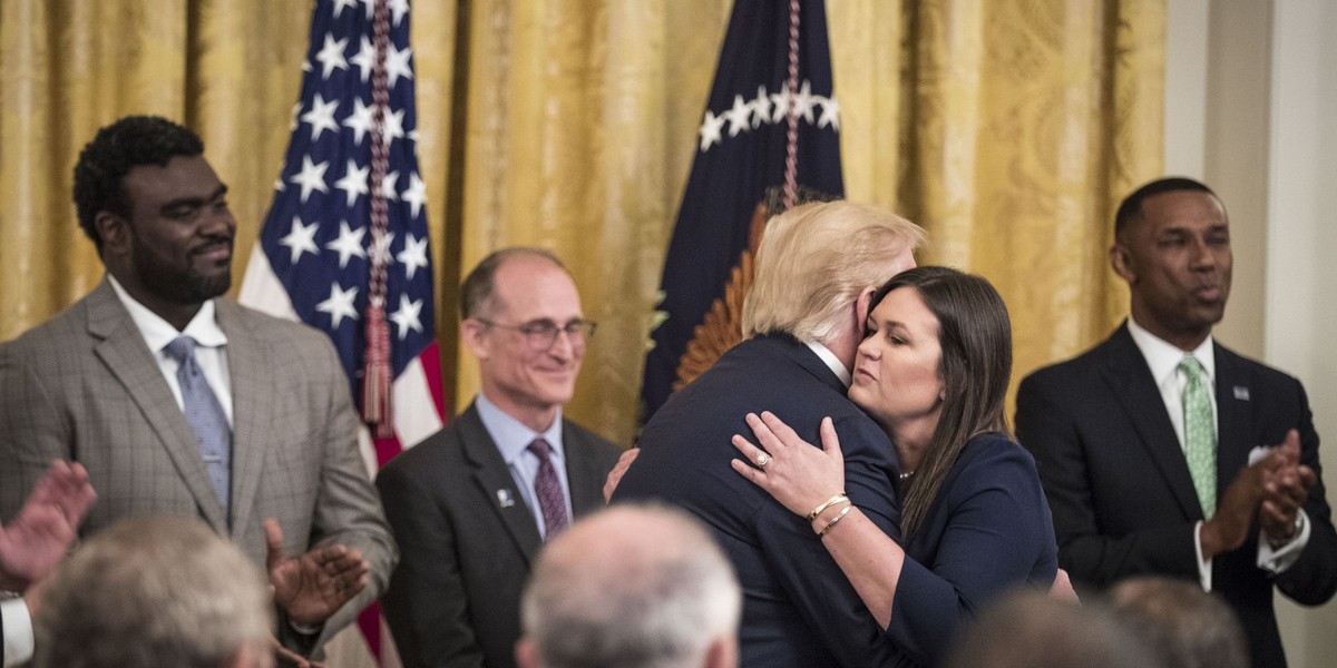 POLICY WIRE FACT CHECK: Viral Video Claims Trump Made Kissy Faces at Sarah Huckabee Sanders