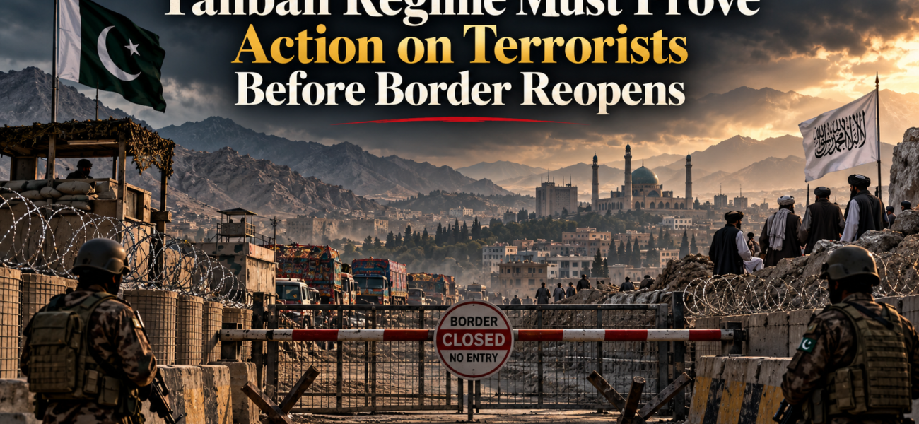 Taliban Regime Must Prove Action on Terrorists Before Border Reopens Taliban Regime Must Prove Action on Terrorists Before Border Reopens