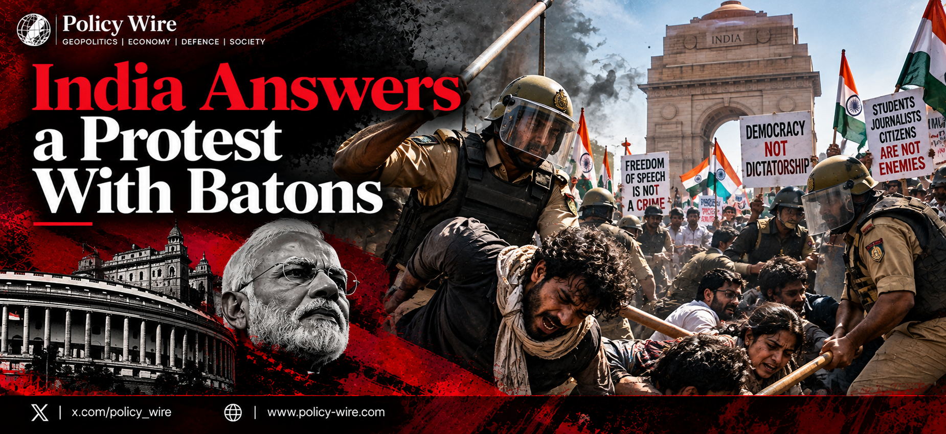 India Answers a Protest With Batons India Answers a Protest With Batons