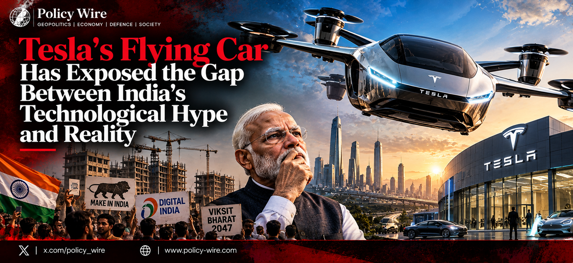 Tesla’s Flying Car Has Exposed the Gap Between India’s Technological Hype and Reality Tesla’s Flying Car Has Exposed the Gap Between India’s Technological Hype and Reality