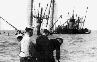 Engineers Remove Dangerous Masts from WWII Explosives Shipwreck