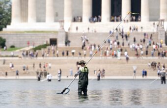 Trump Claims Reflecting Pool Renovation Is Complete, But Work Continues