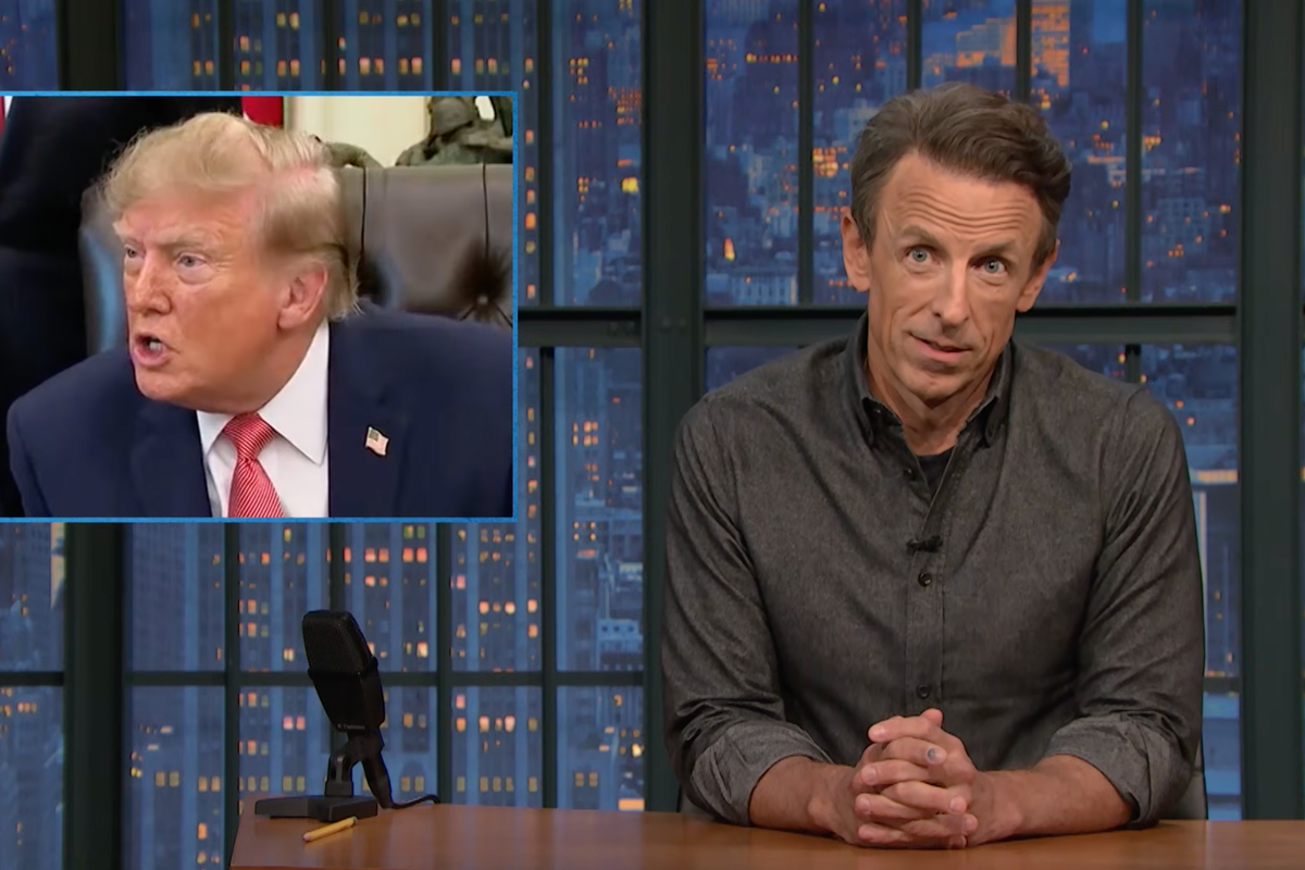 Seth Meyers Ridicules Trump Over Heated Oval Office Confrontation with Reporter