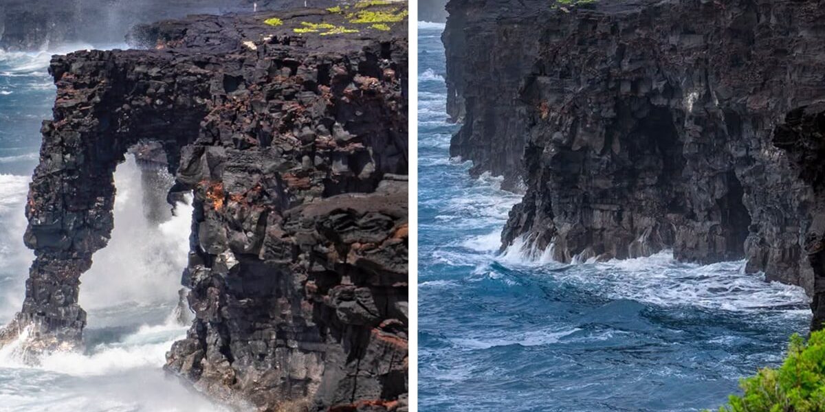 Iconic Hōlei Sea Arch Collapses Into Pacific Ocean at Hawai’i Volcanoes National Park Iconic Hōlei Sea Arch Collapses Into Pacific Ocean at Hawai’i Volcanoes National Park