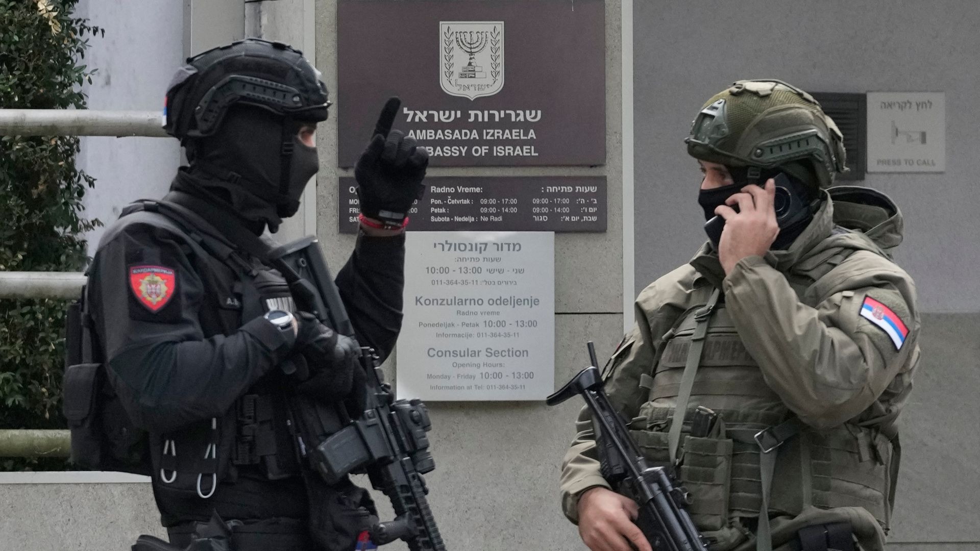 Assailant Killed by Police After Stabbing Officer at Israeli Embassy in Belgrade Assailant Killed by Police After Stabbing Officer at Israeli Embassy in Belgrade