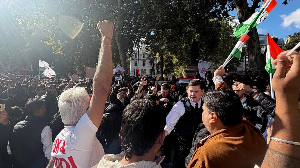 Tensions Flare in London as Protesters and Counter-Protesters Clash Over Indian Election Commission Tensions Flare in London as Protesters and Counter-Protesters Clash Over Indian Election Commission