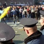 Albanian Students Clash with Police in Education Protest Amid Nationwide Protests Albanian Students Clash with Police in Education Protest Amid Nationwide Protests