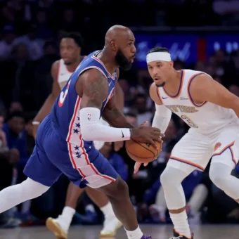 LeBron James Spoils Knicks Banner Night in Philadelphia 76ers Debut LeBron James Spoils Knicks Banner Night in Philadelphia 76ers Debut