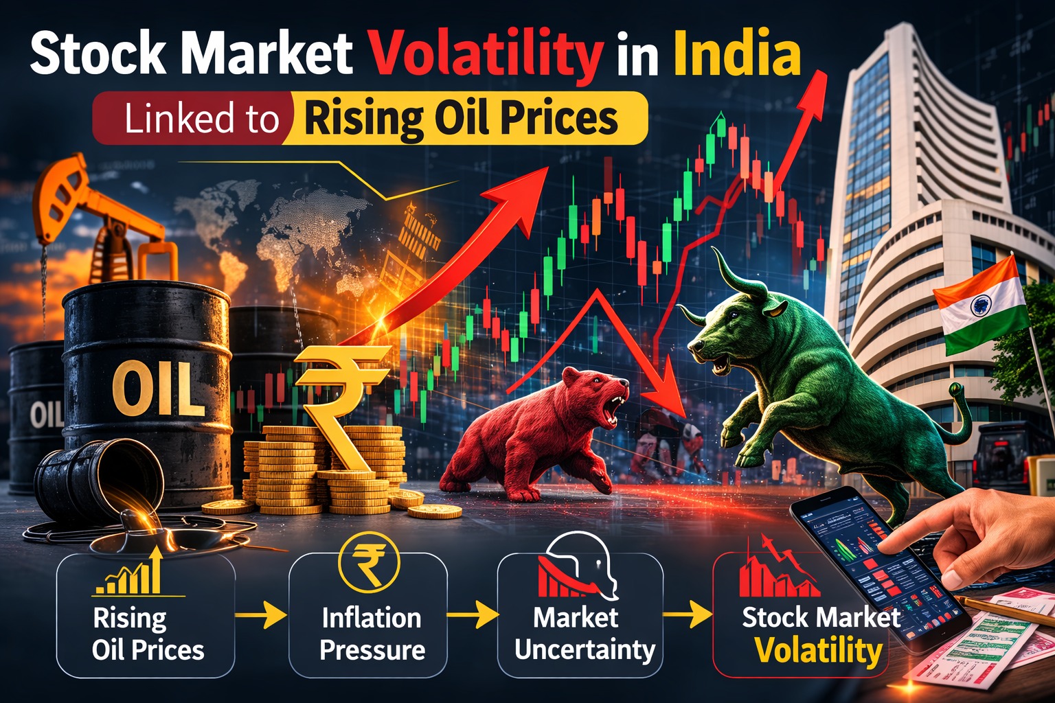Indian Equities Retreat as Surging Crude Oil Prices Dampen Market Sentiment Indian Equities Retreat as Surging Crude Oil Prices Dampen Market Sentiment