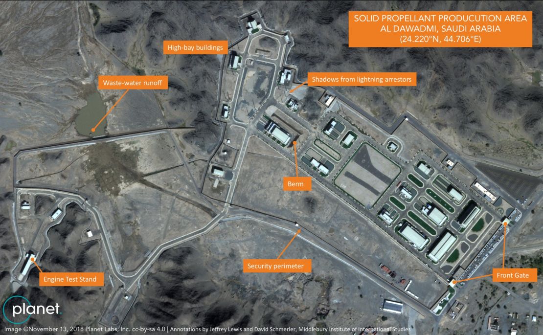 Saudi Arabia Expands Missile Production Facility, Satellite Imagery Reveals
