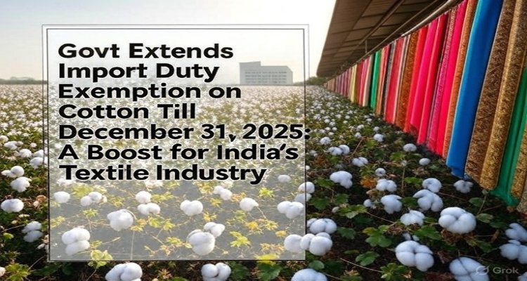 India Expected to Extend Duty-Free Cotton Imports Through December to Ease Shortages