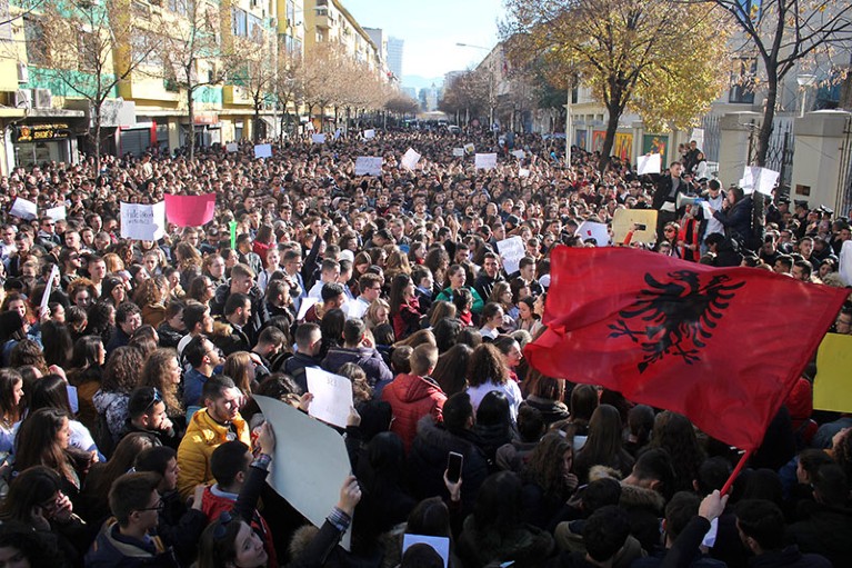 Fire Breaks Out at Albania’s Education Ministry Amid Student Protests in Tirana