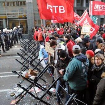 Brussels Gripped by Unrest as Protests Against Austerity Turn Violent Brussels Gripped by Unrest as Protests Against Austerity Turn Violent