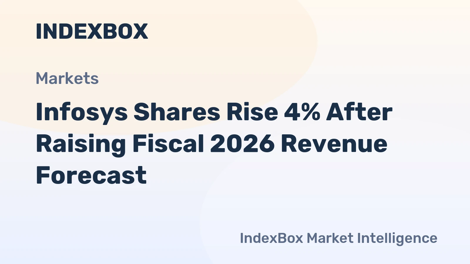 Infosys Shares Slide as IT Giant Slashes Fiscal 2027 Revenue Outlook Infosys Shares Slide as IT Giant Slashes Fiscal 2027 Revenue Outlook