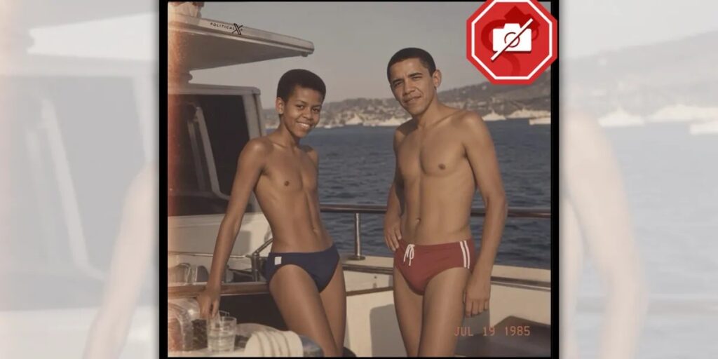 POLICY WIRE FACT CHECK: AI-Generated Image of Barack and Michelle Obama on Boat is a Deliberate Disinformation Fabrication POLICY WIRE FACT CHECK: AI-Generated Image of Barack and Michelle Obama on Boat is a Deliberate Disinformation Fabrication