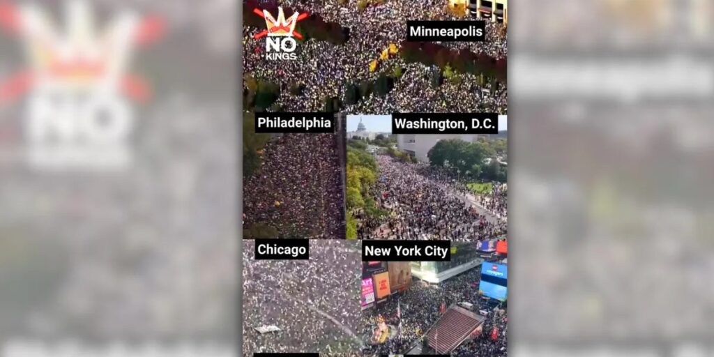 POLICY WIRE FACT CHECK: Viral Aerial Video Misleads Public by Passing Off 2025 ‘No Kings’ Rallies as Recent 2026 Events