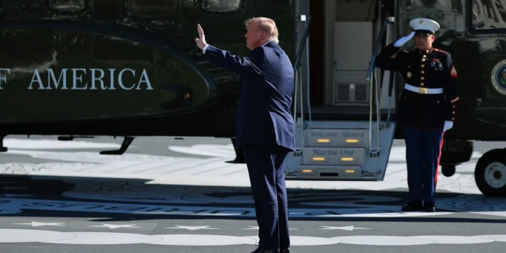 POLICY WIRE FACT CHECK: Viral Video of Trump Waving at ‘Nobody’ Before Boarding Marine One Debunked