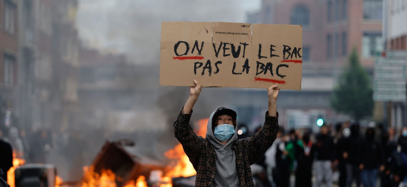 French Students Ignite Protests Over School Cuts, Set Fires and Block Streets