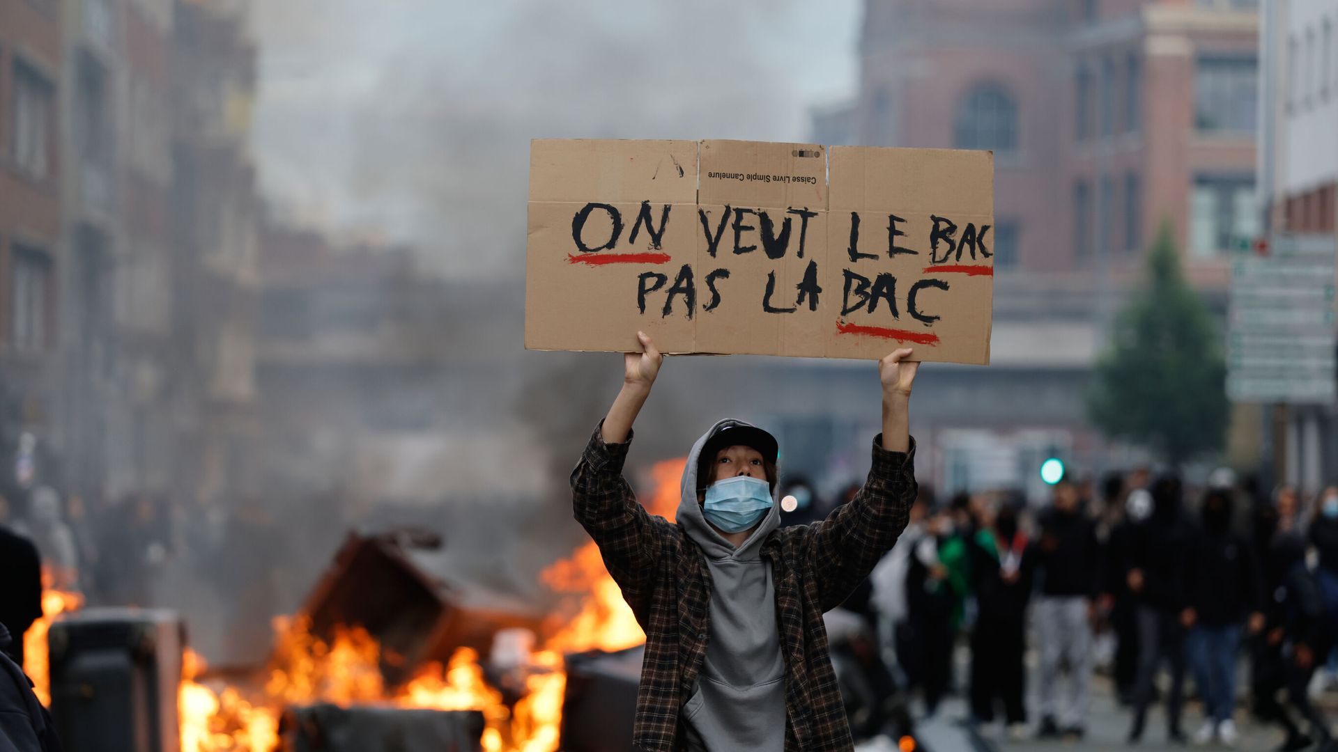 French Students Ignite Protests Over School Cuts, Set Fires and Block Streets