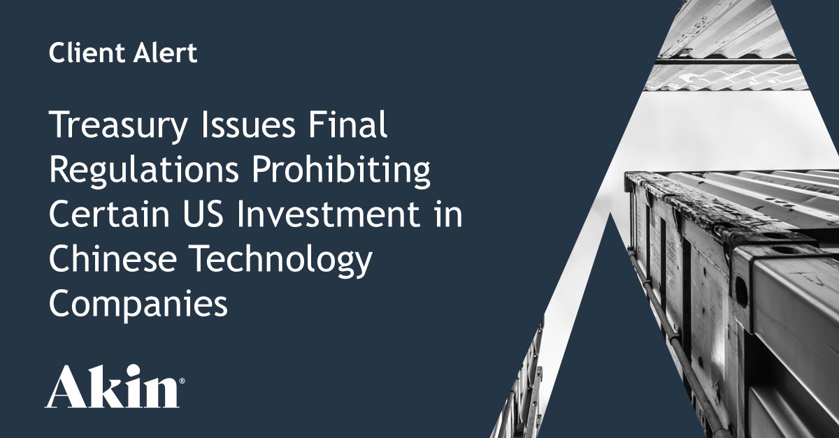 Treasury Proposes Stricter Curbs on U.S. Tech Investments in China and Adversary Nations Treasury Proposes Stricter Curbs on U.S. Tech Investments in China and Adversary Nations