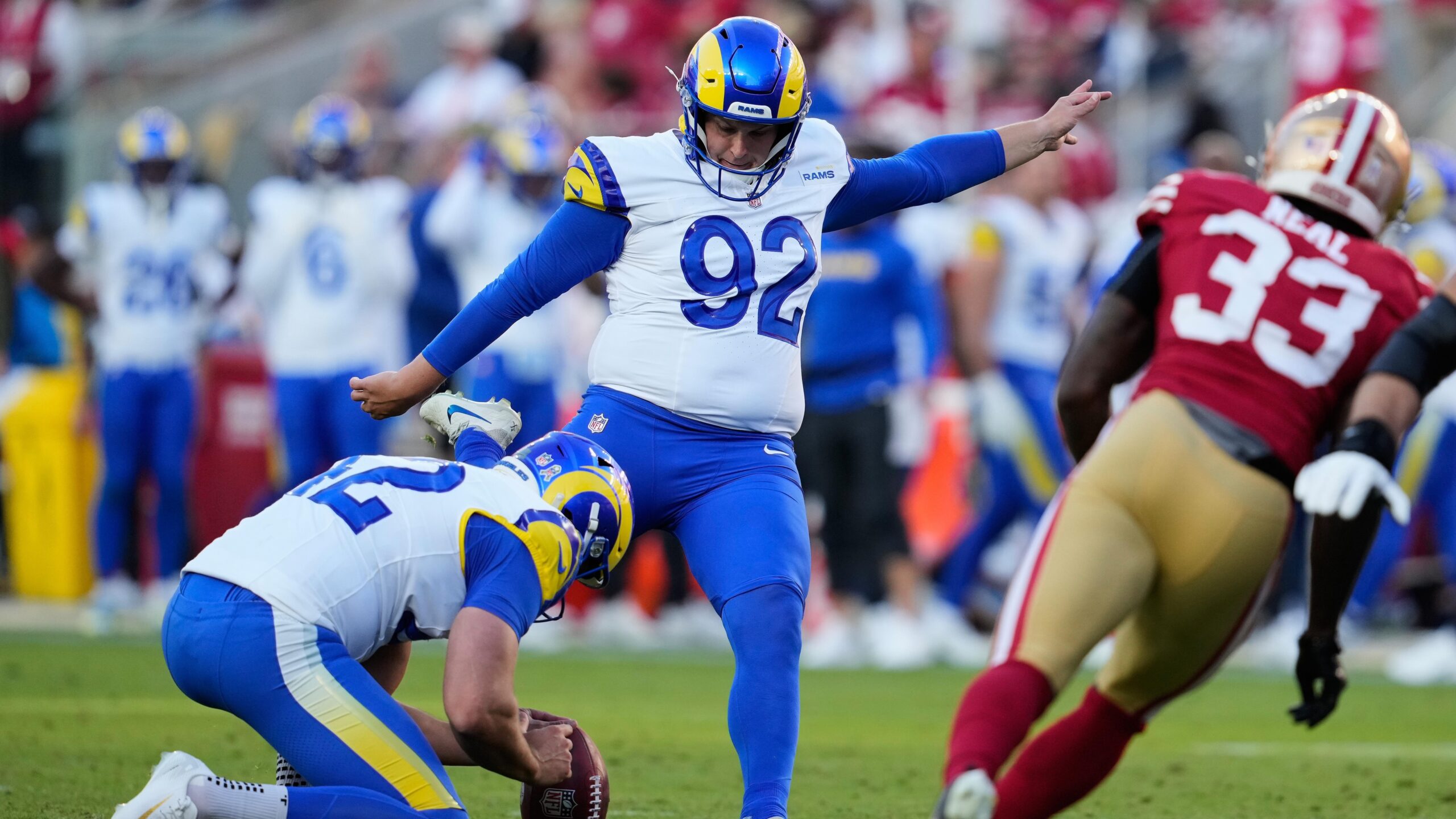 Rams Cut Kicker Harrison Mevis After Two Misses vs. Bills, Sign Blake Grupe Rams Cut Kicker Harrison Mevis After Two Misses vs. Bills, Sign Blake Grupe